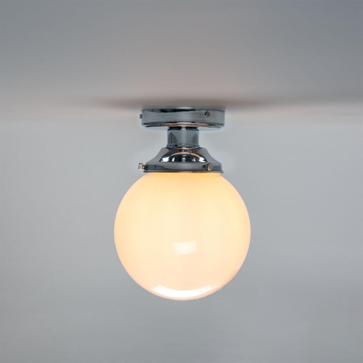 Yerevan Opal Globe Flush Ceiling Light 7.75\, image size:1164x1164