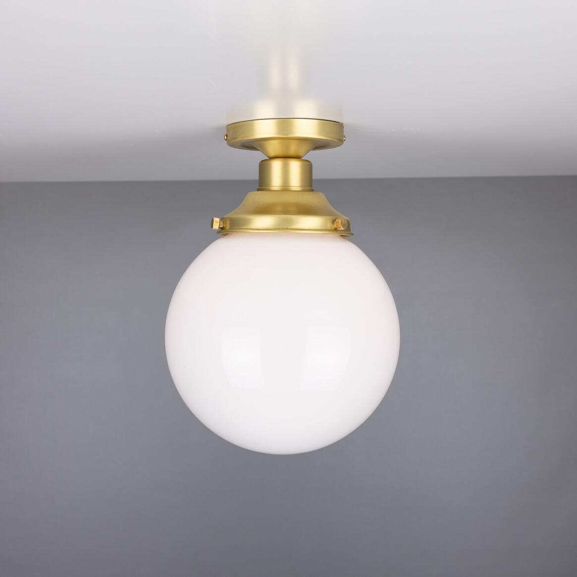 Yerevan Opal Globe Flush Ceiling Light 7.9" main product image