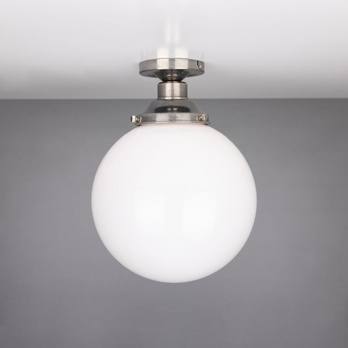 Yerevan Opal Globe Flush Ceiling Light 25cm main product image