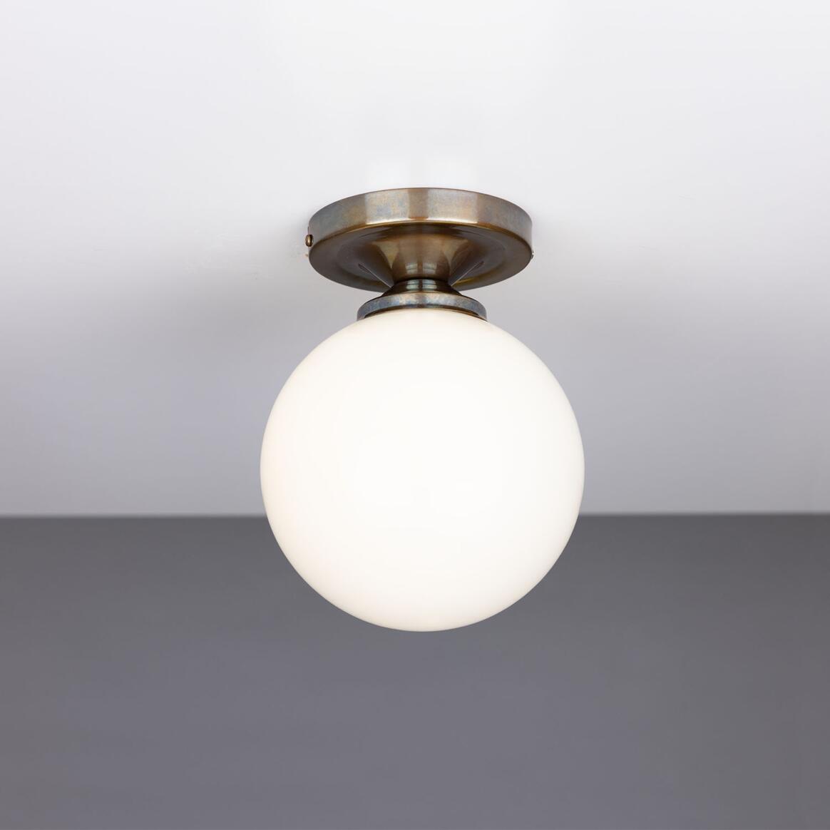 Yaounde Opal Globe Flush Ceiling Light 14cm main product image