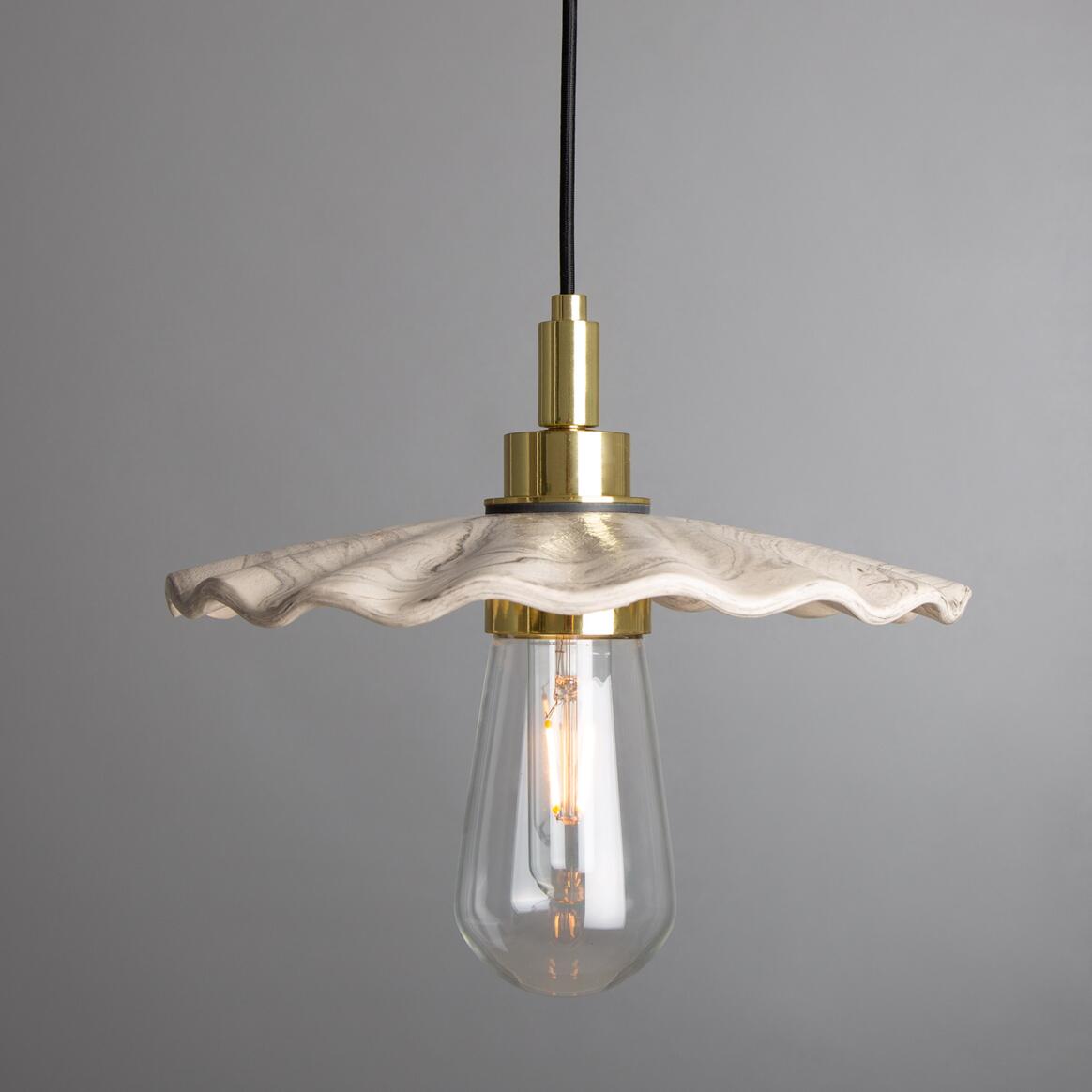 Kirhii Marbled Ceramic Bathroom Pendant Light 27cm IP44 main product image