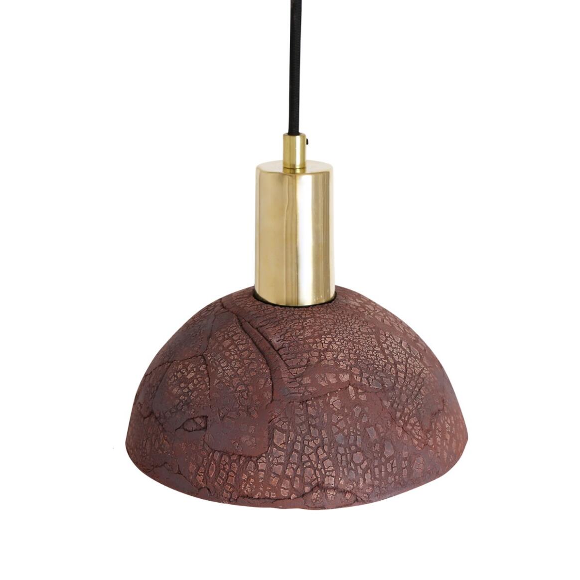 Kauri Organic Ceramic Dome Pendant Light 7.75