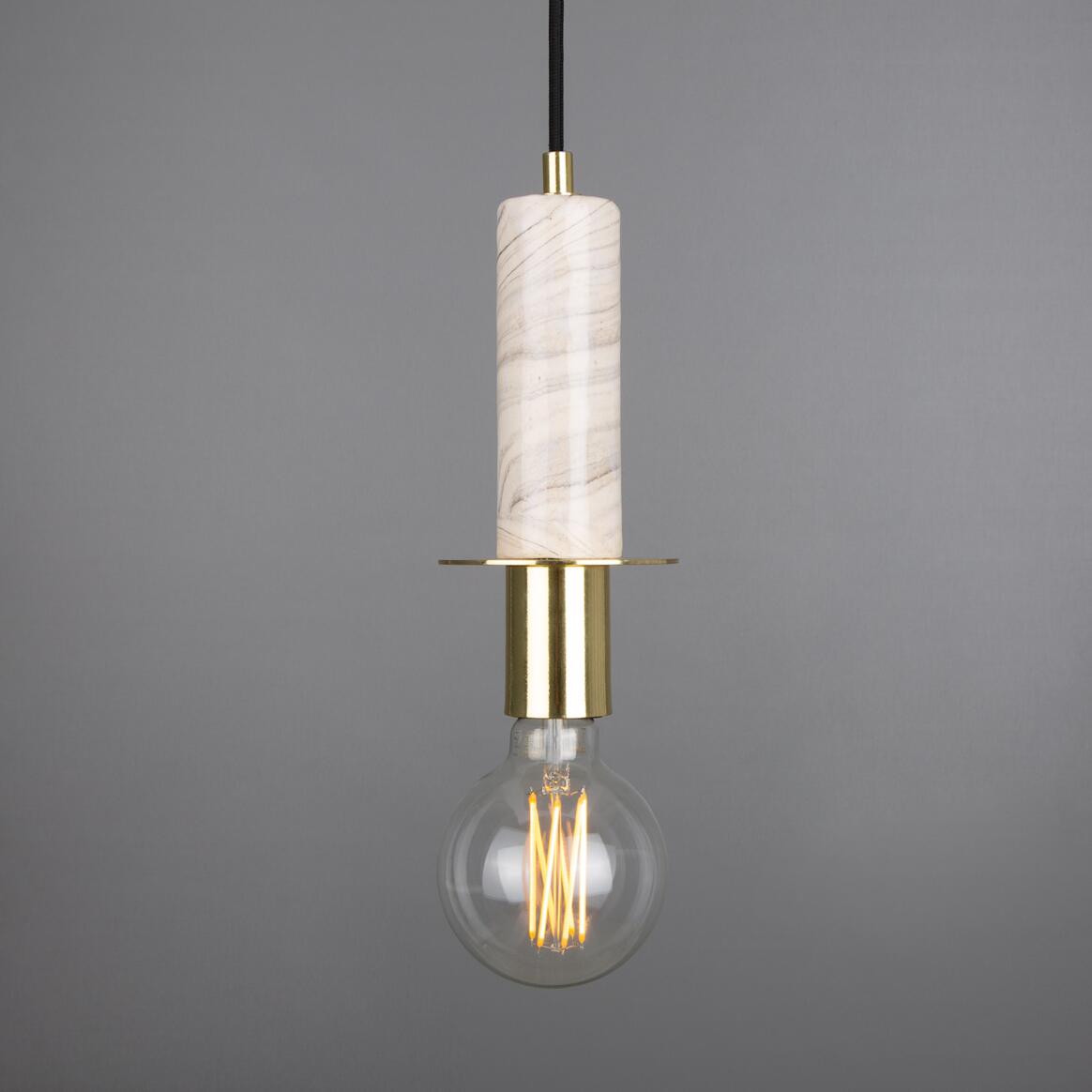 Figo Marbled Ceramic Slender Pendant Light 9.8cm main product image