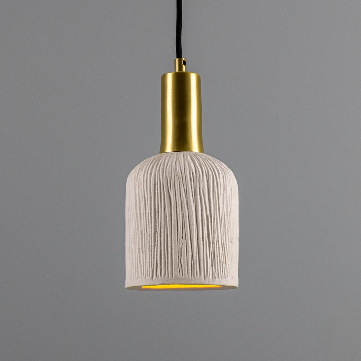 Suspension, conique métal marron 70 cm