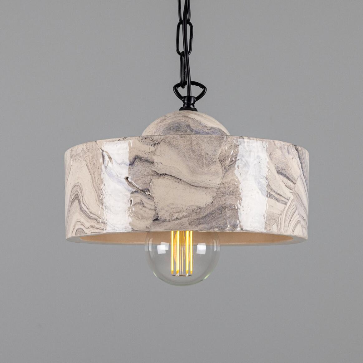 Seville Marbled Ceramic Mid-Century Modern Pendant Light main product image