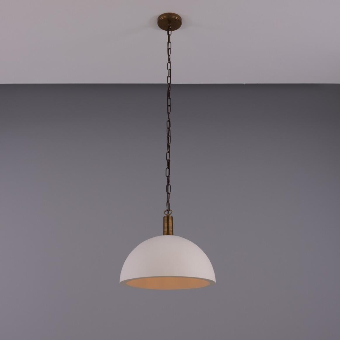 Kauri Rounded Dome Pendant Light, Matte White, 14.5" IP20 main product image