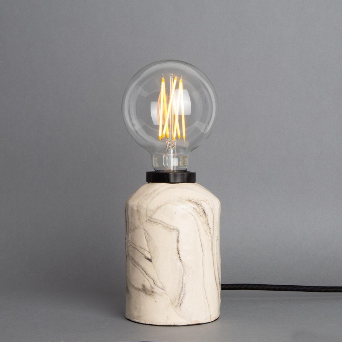 Petite lampe de table Bixa en céramique marbrée main product image