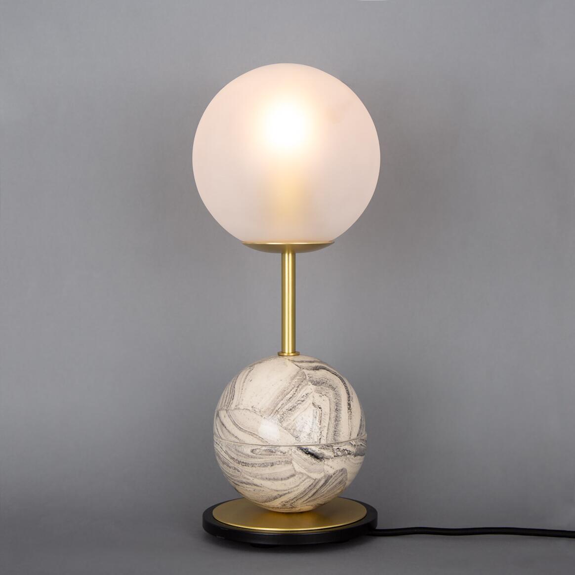 Lampe de table à boule Zapp en céramique marbrée main product image