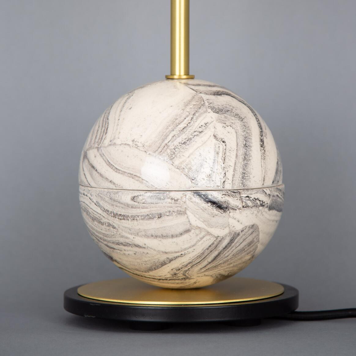 Zapp Marbled Ceramic Glass Ball Table Lamp | Mullan Lighting