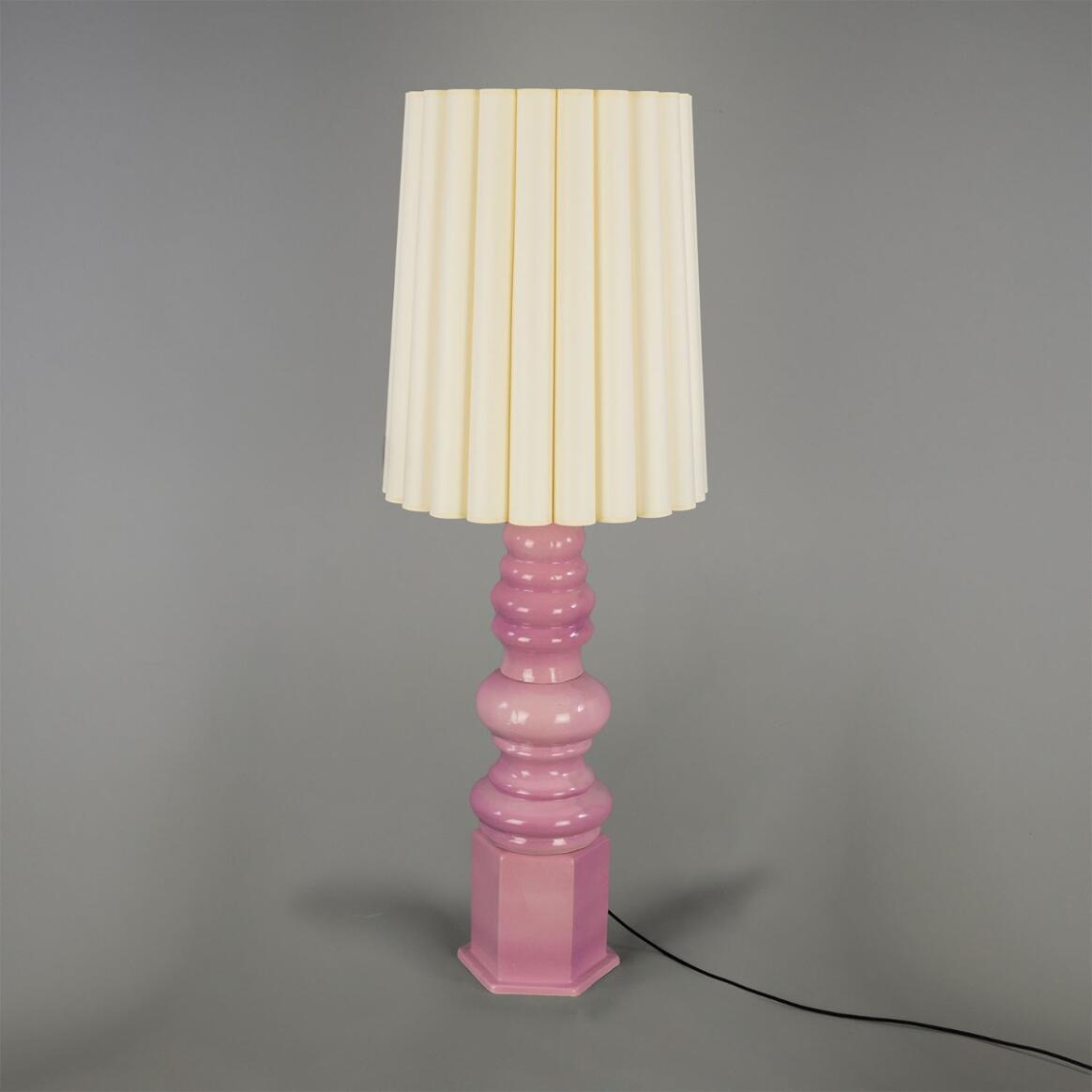 Safi Large Ceramic Table Lamp with Fabric Shade 54.25