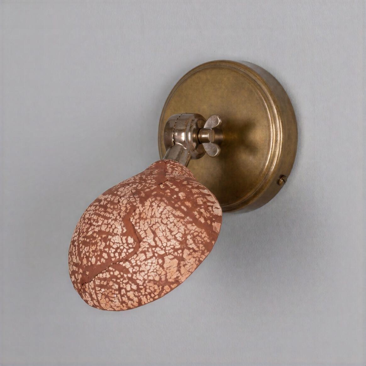 Coco Adjustable Ceramic Wall Sconce, Red Iron 7.5" IP20 main product image