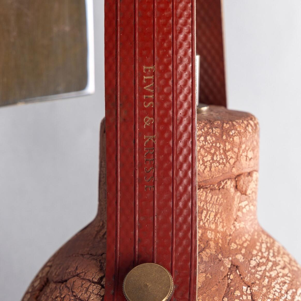 Nagi Organic Ceramic Wall Light with Rescued Fire-Hose Strap, Red 