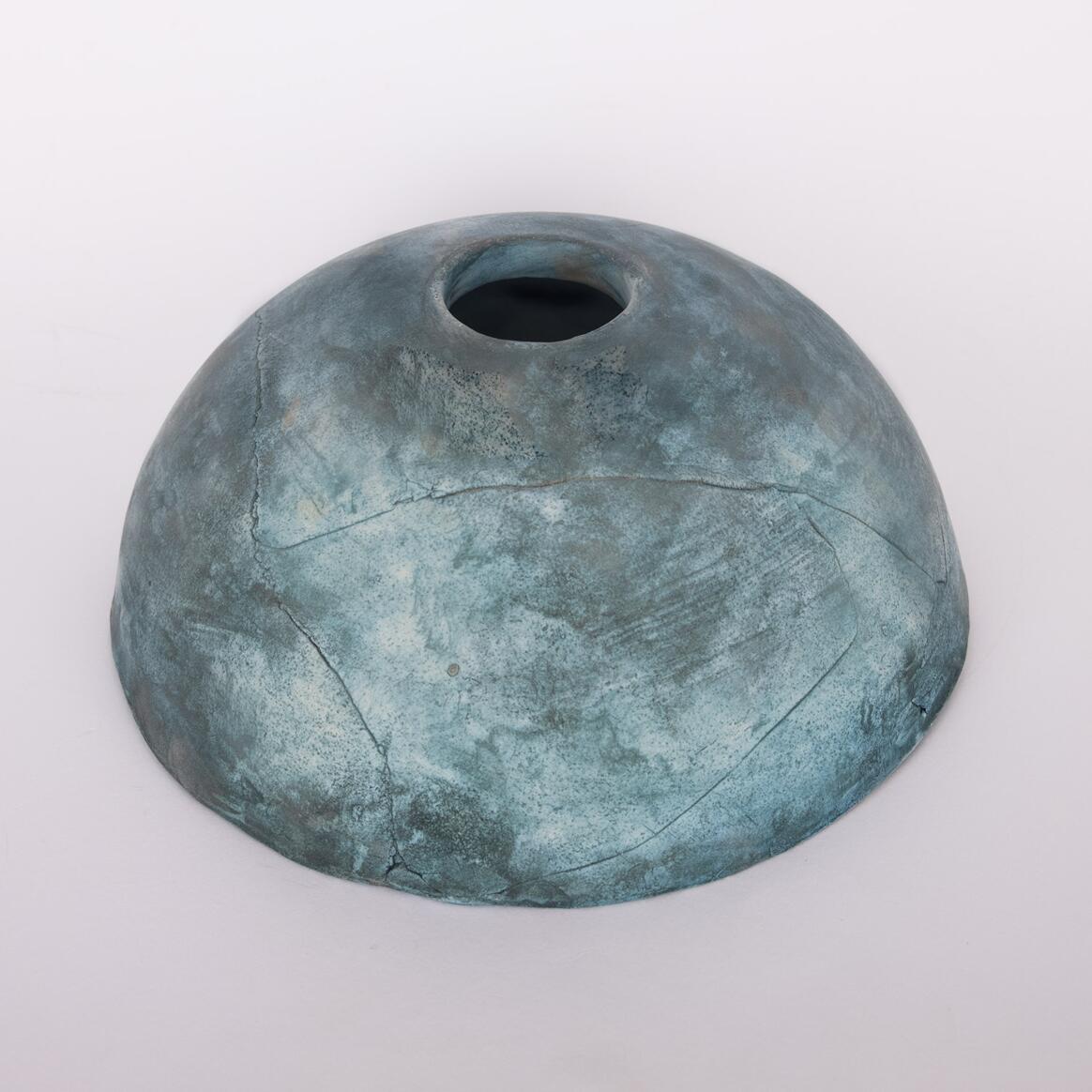 Kauri Ceramic Dome Lamp Shade, Blue Earth 7.75" main product image