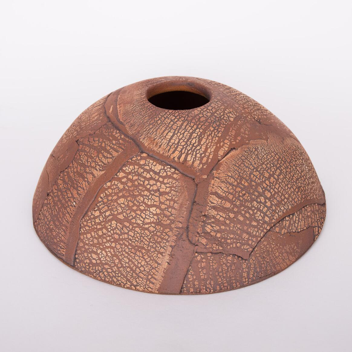 Kauri Ceramic Dome Lamp Shade, Red Iron 20cm main product image