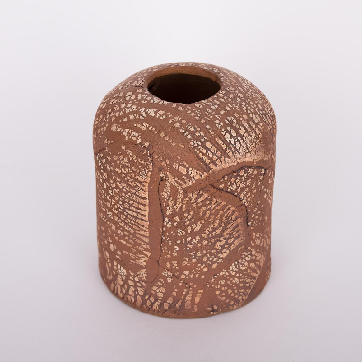 Abat-jour cylindrique Osier en céramique, Rouge Fer 11,5cm main product image