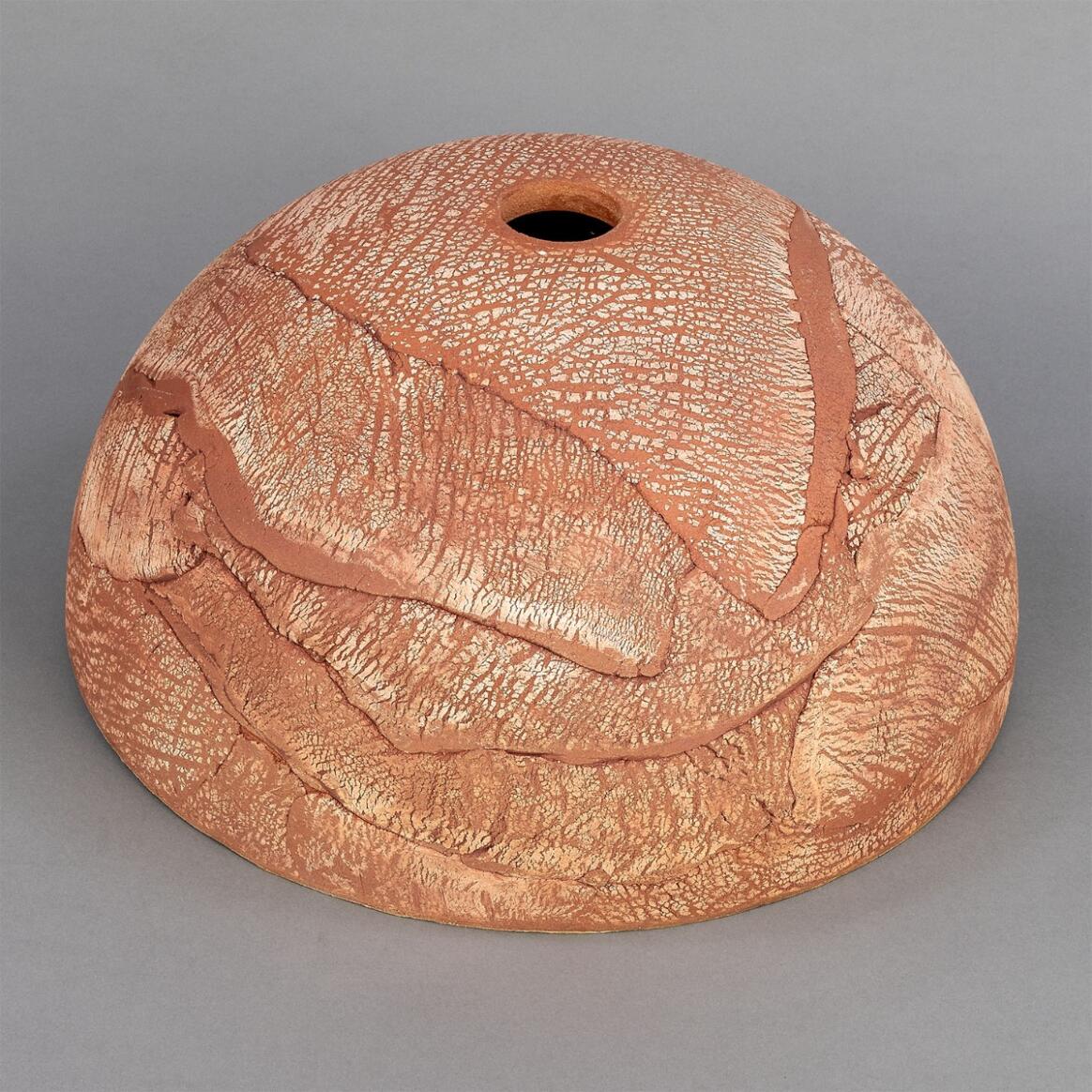 Kauri Ceramic Dome Lamp Shade, Red Iron 37cm main product image