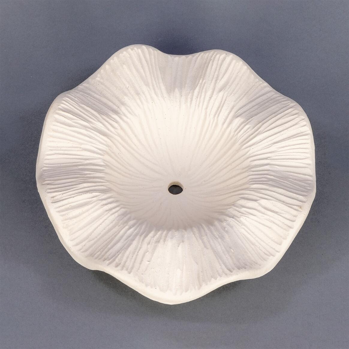 Rivale Matte White Striped Ceramic Lamp Shade 8.25" main product image