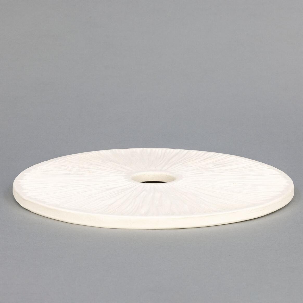 Bog Oak Matte White Striped Ceramic Lamp Shade 28cm main product image