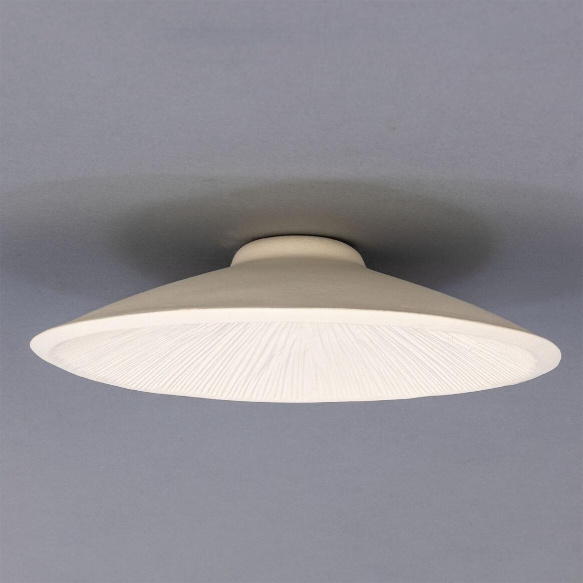 Pyrus Matt White Striped Ceramic Lamp Shade 27cm main product image