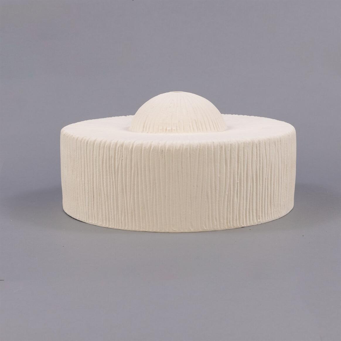 Seville Matt White Striped Ceramic Lamp Shade 28cm, 10mm Neck main product image