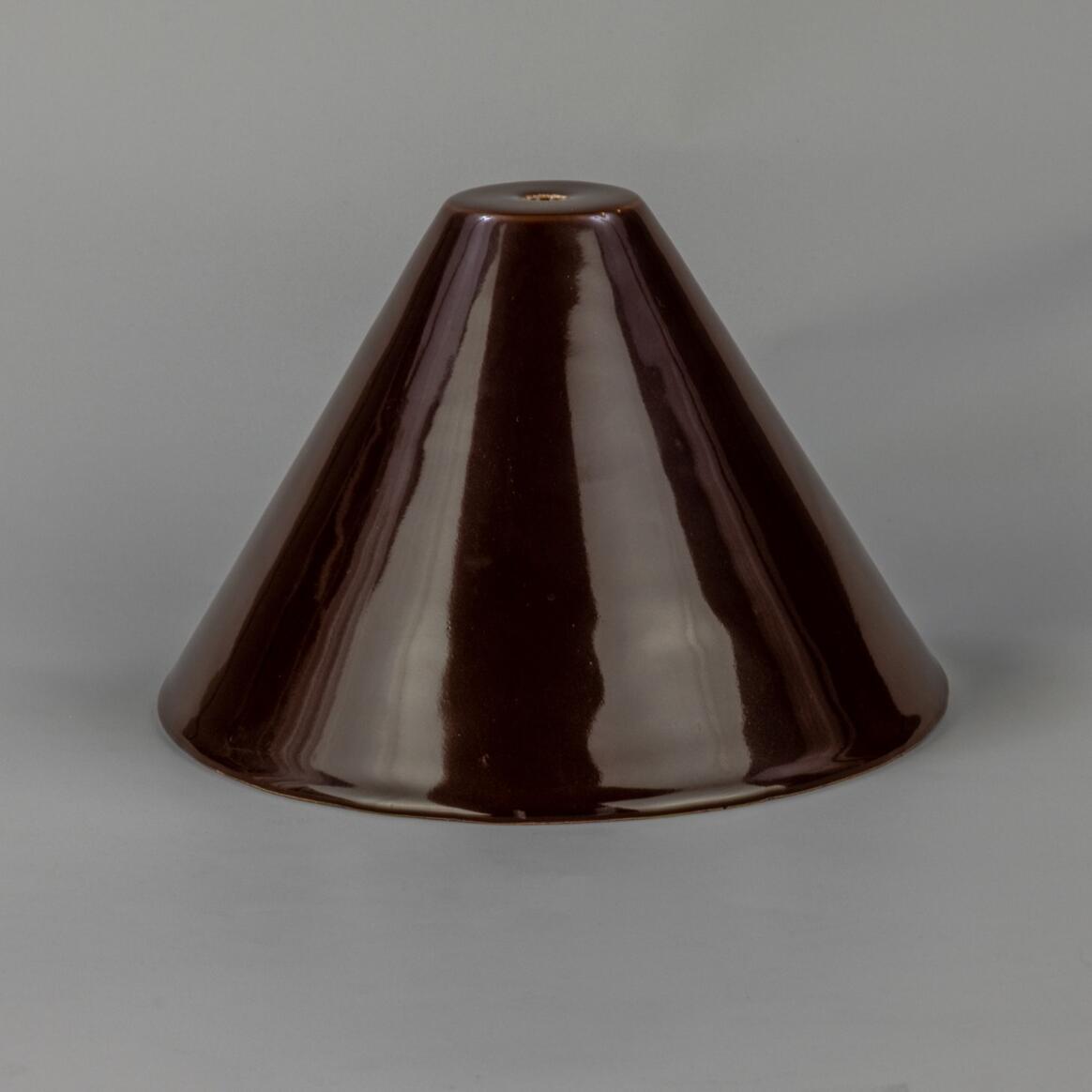 Tilia Pleated Ceramic Shade, Dark Chocolate 24cm main product image