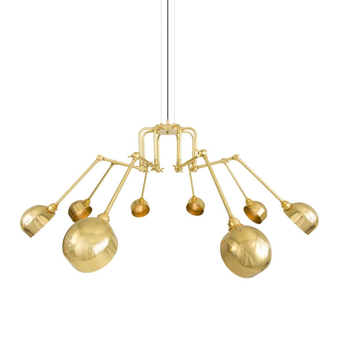 San Jose Eight-Arm Brass Chandelier main product image