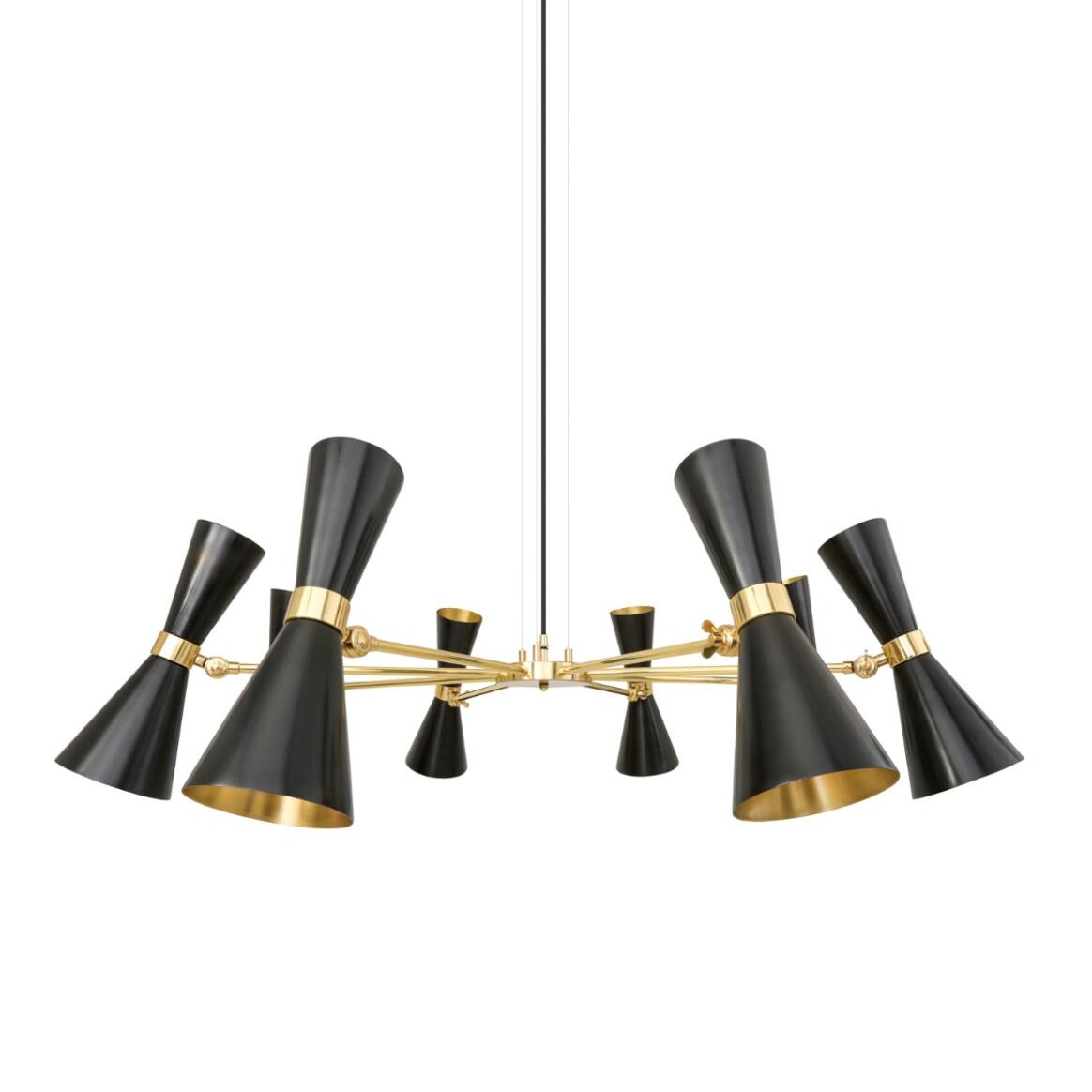 Cairo Mid-Century Chandelier, Eight-Arm main product image