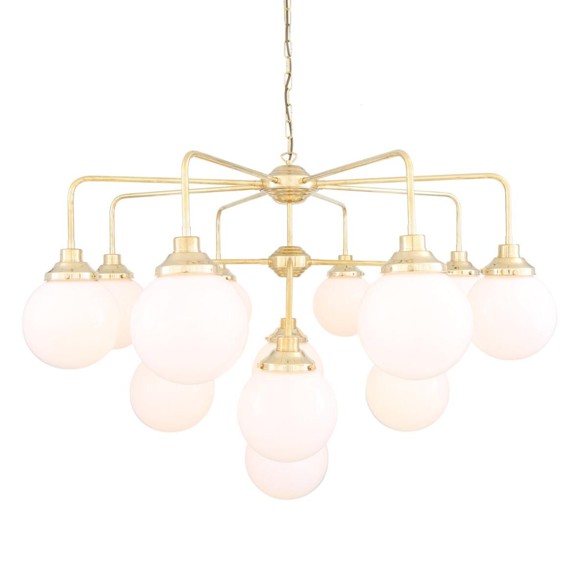 Rome Mid-Century Three-Tier Globe Chandelier, 13-Light main product image