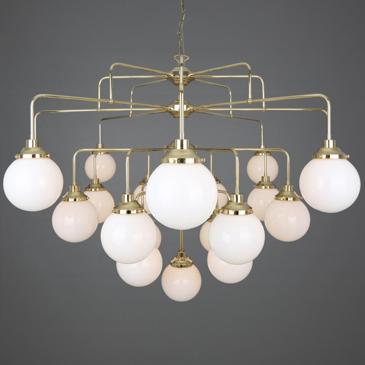 Rome Mid-Century Four-Tier Globe Chandelier, 21-Light main product image