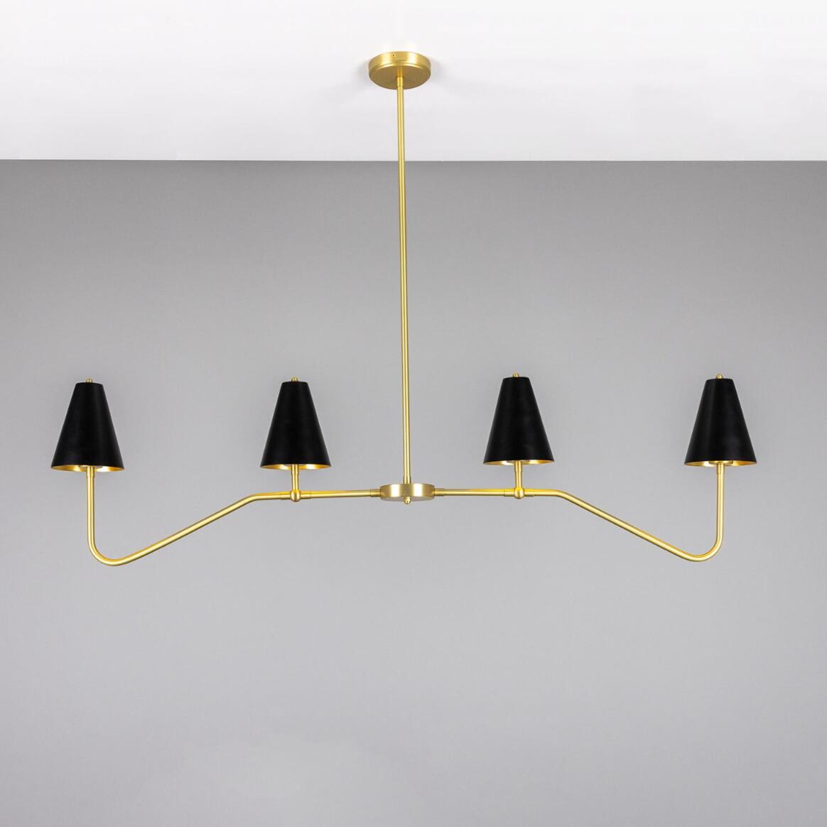 Salvador Island Bar Chandelier with Brass Shades main product image