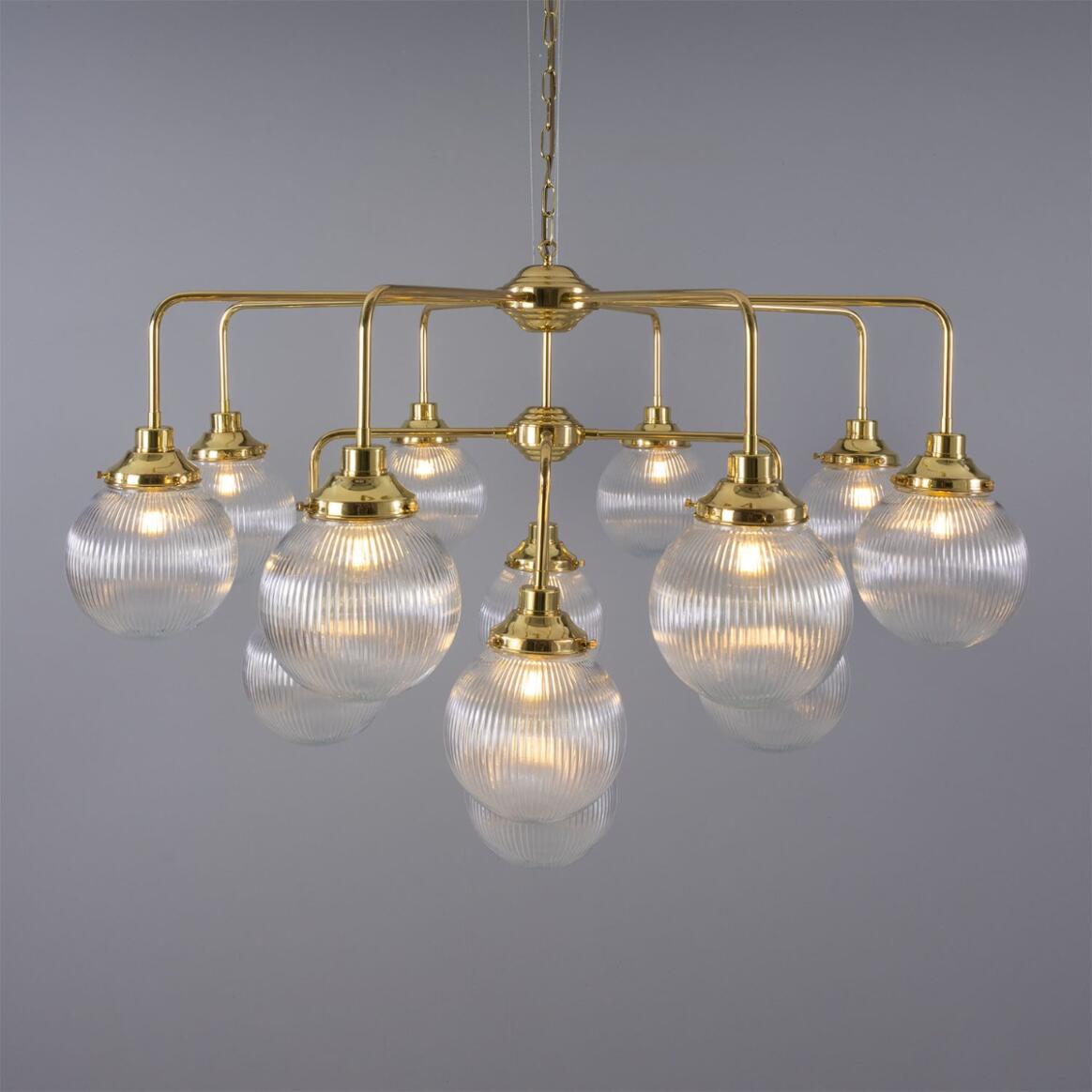Genoa 13 Light Prismatic Glass Chandelier, 124cm IP20 main product image