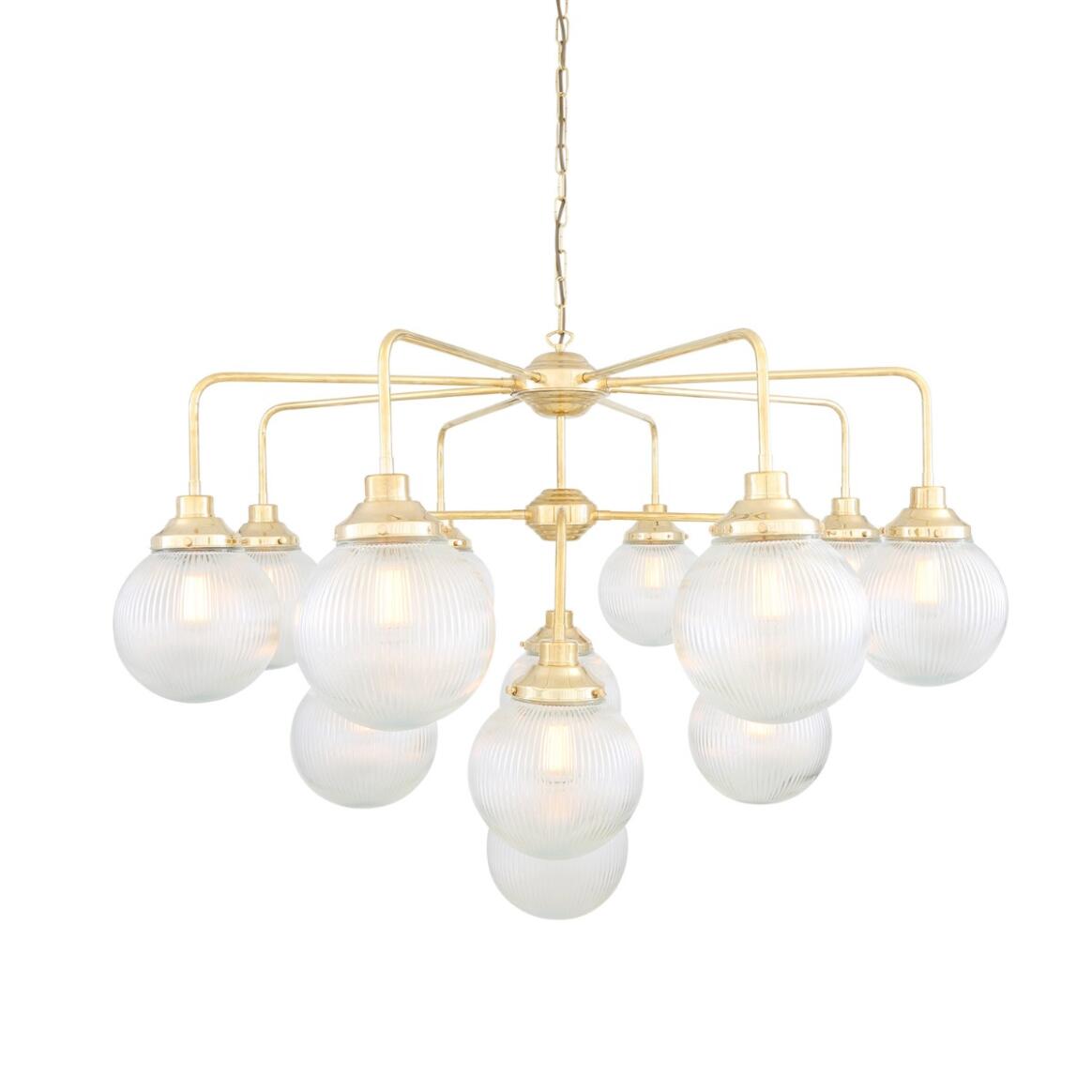 Genoa Prismatic Glass Chandelier, 13-Light main product image