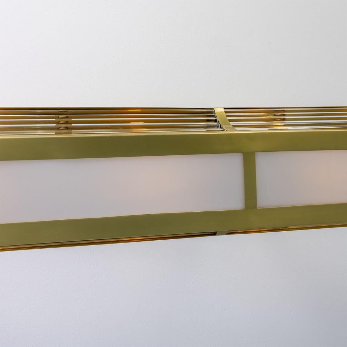 chandelier シェルフ Lestrade Prismatic Linear Brass Island Chandelier 192cm IP20