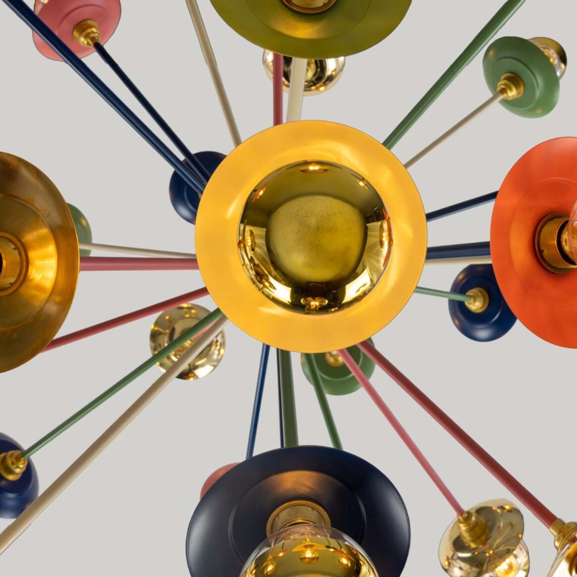 Tokyo Multi-Coloured 29-Arm Brass Sputnik Chandelier 47.25
