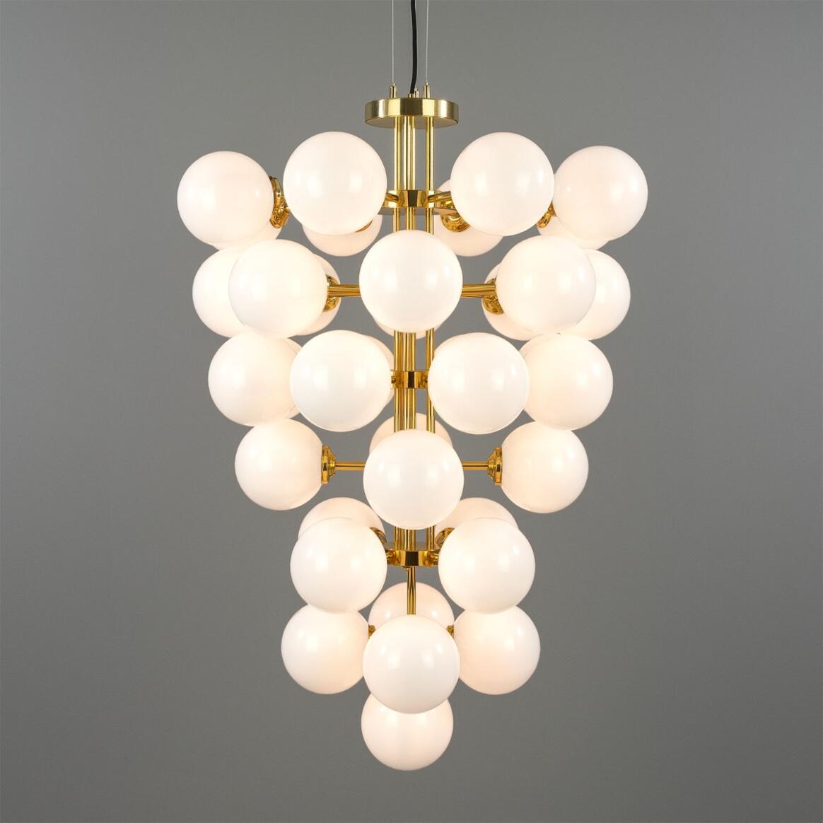 Merlot Grape Glass Cluster Chandelier 40" IP20 main product image
