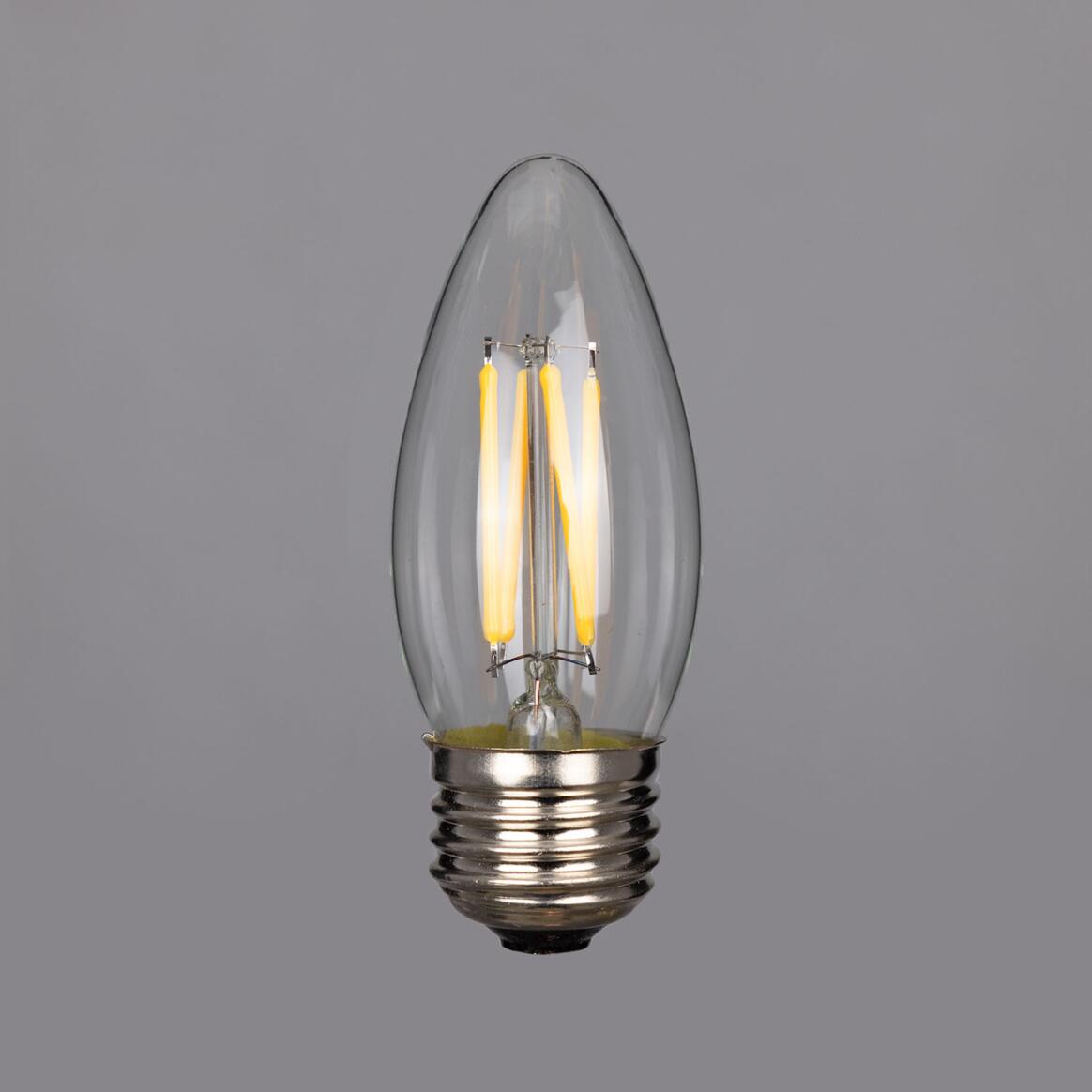 LED Filament Candle Bulb Dimmable E26 3.5W 2700k 350lm 3.5" main product image