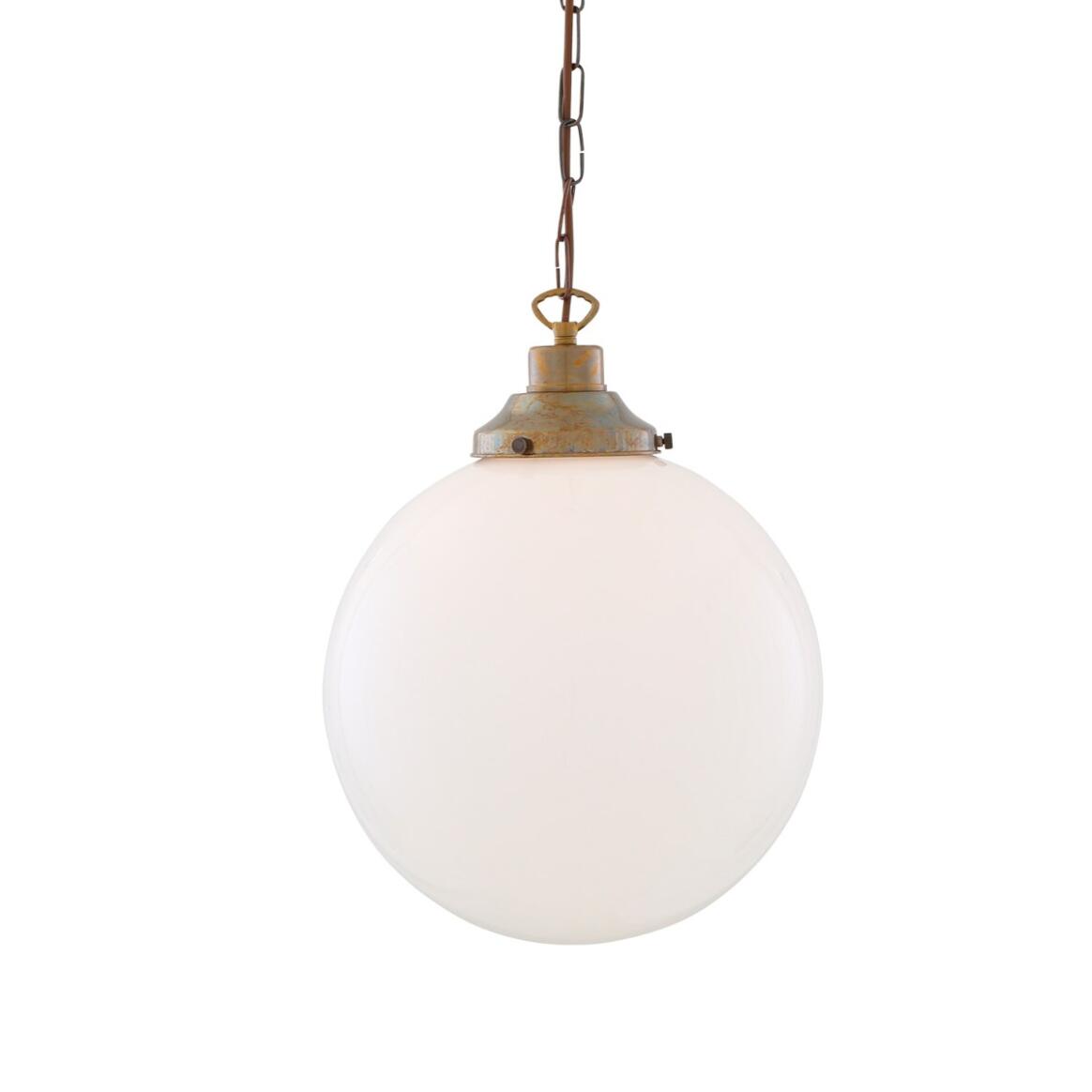 Suspension classique Yerevan avec globe en verre opale 30cm main product image