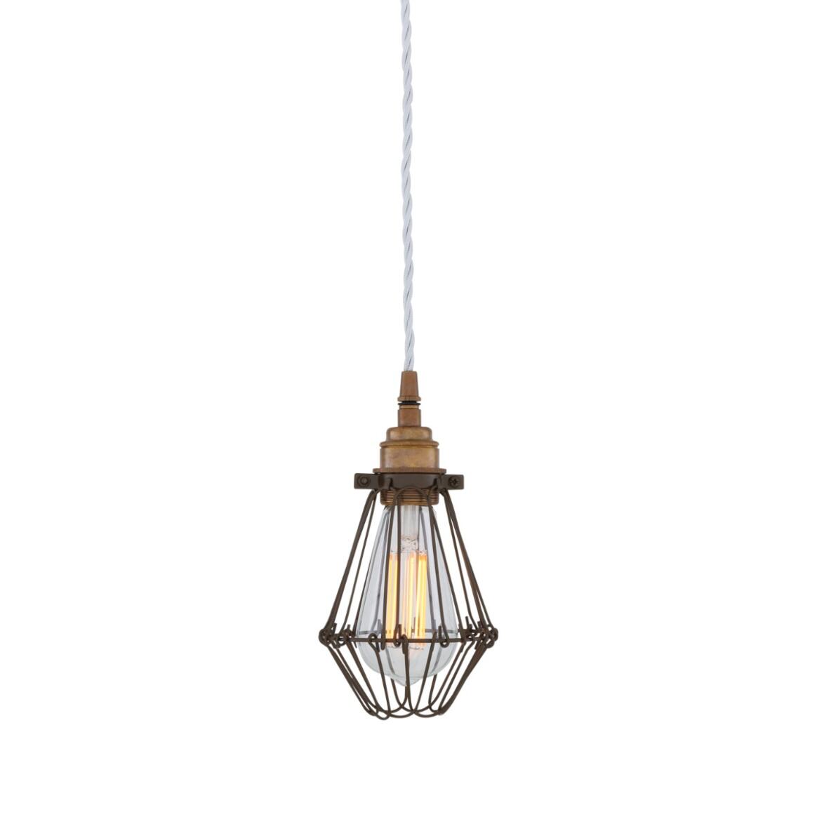 Praia Bronze Industrial Cage Pendant Light main product image