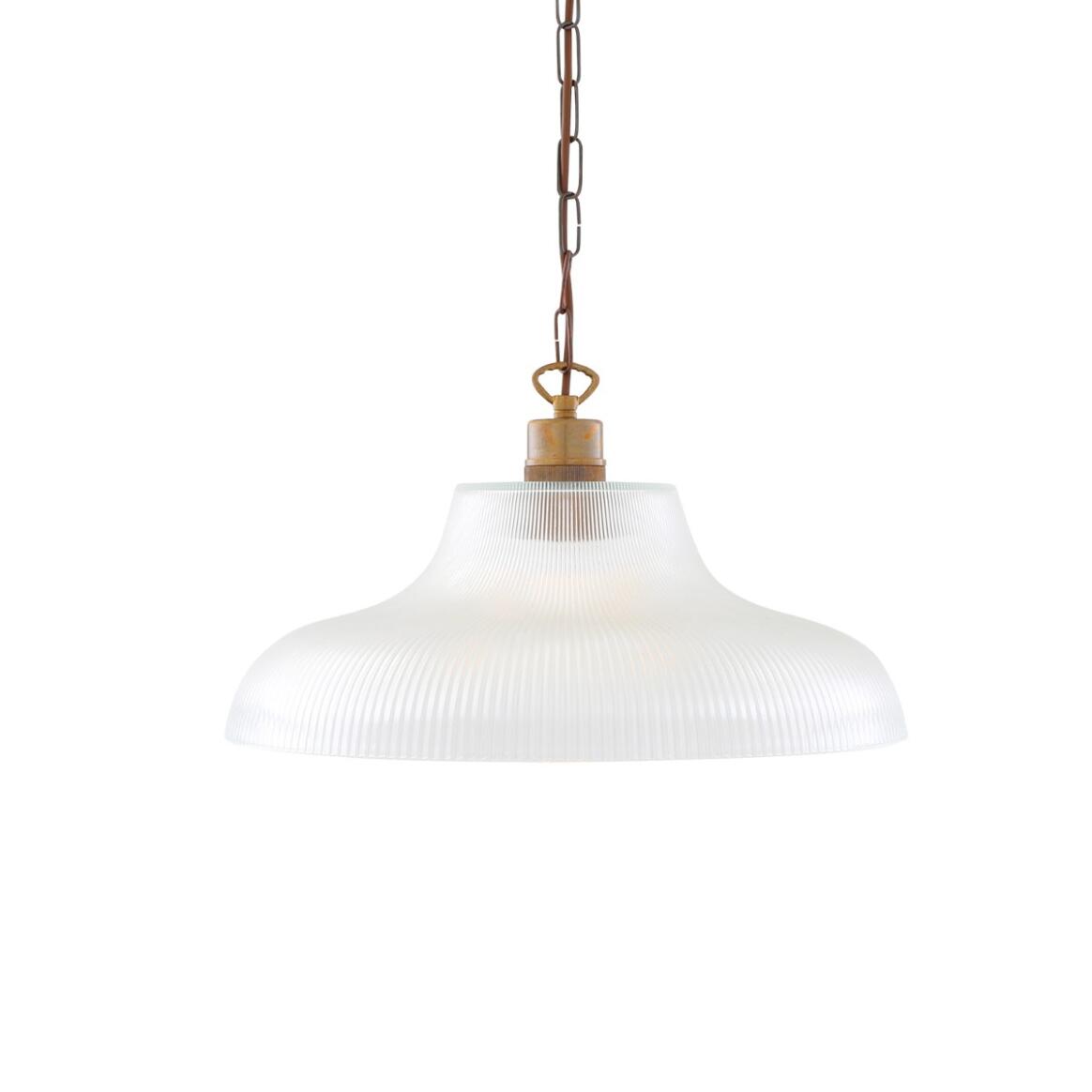 London Prismatic Railway Glass Pendant Light 40cm main product image