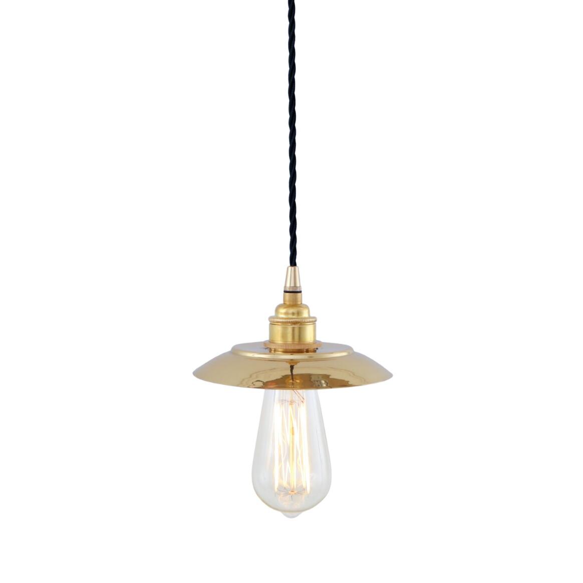 Reznor Industrial Brass Pendant Light main product image