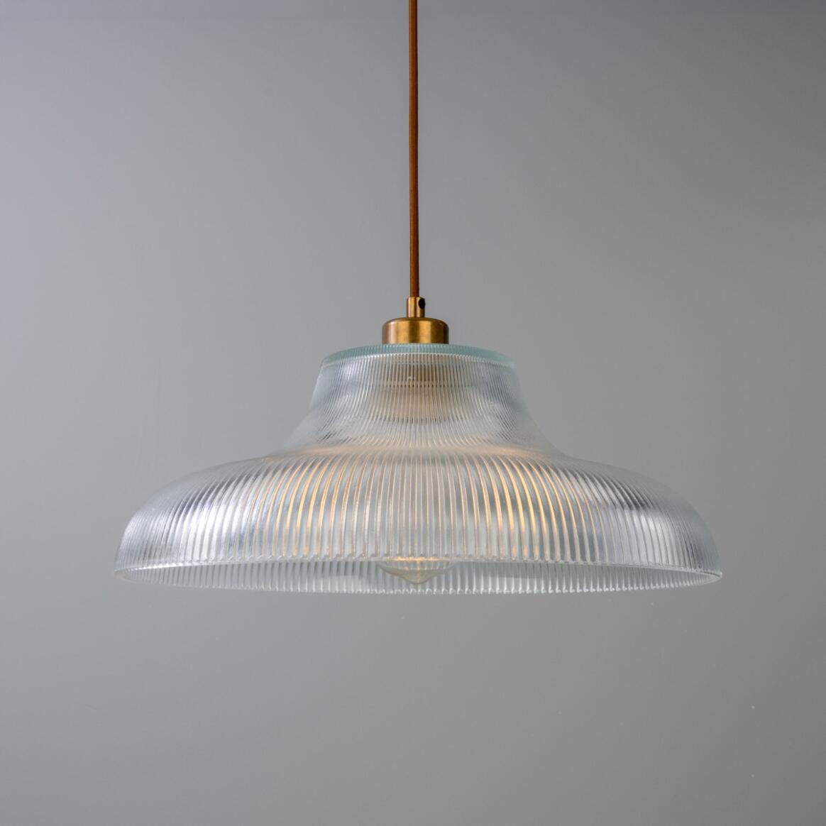 Mono Vintage Railway Glass Pendant Light 15.75" IP20 main product image