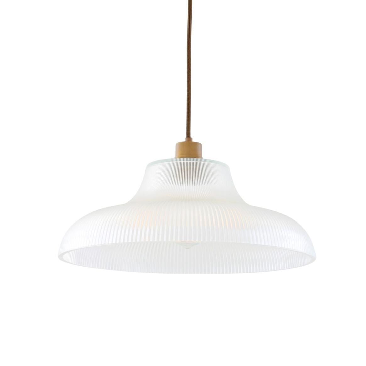 Mono Vintage Railway Glass Pendant Light 15.75" IP20 main product image
