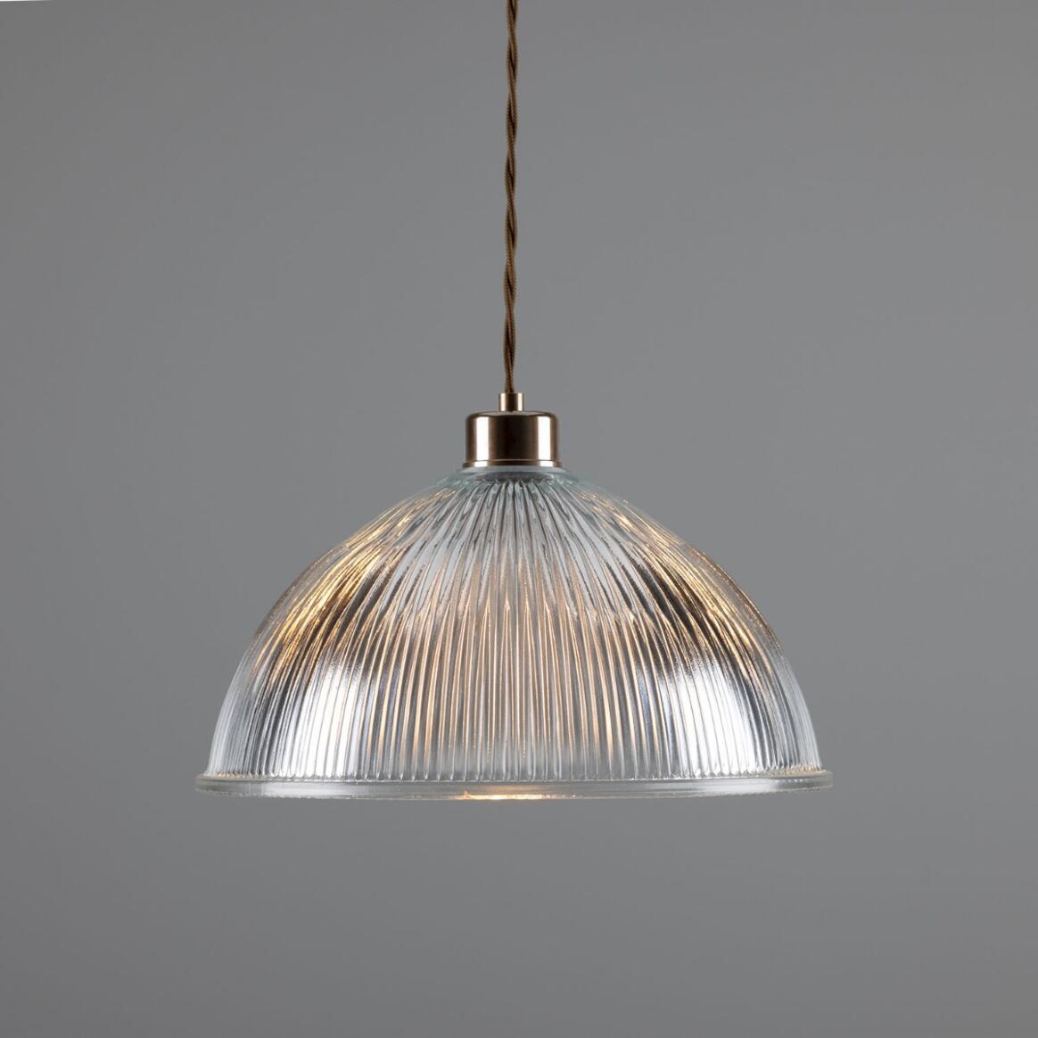 Nova Prismatic Glass Dome Pendant Light 30cm main product image