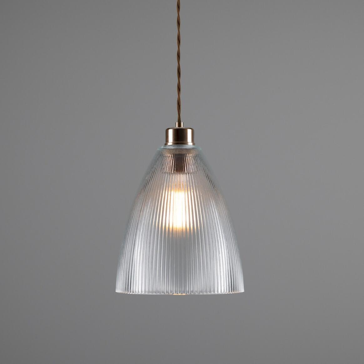 Corvera Holophane Glass Pendant Light 7.9" main product image