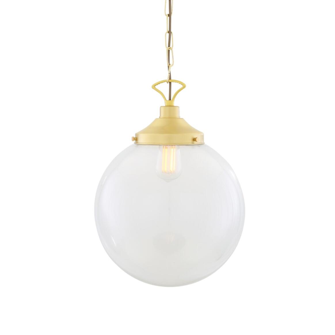 Riad Large Clear Glass Globe Pendant Light 13.8" main product image