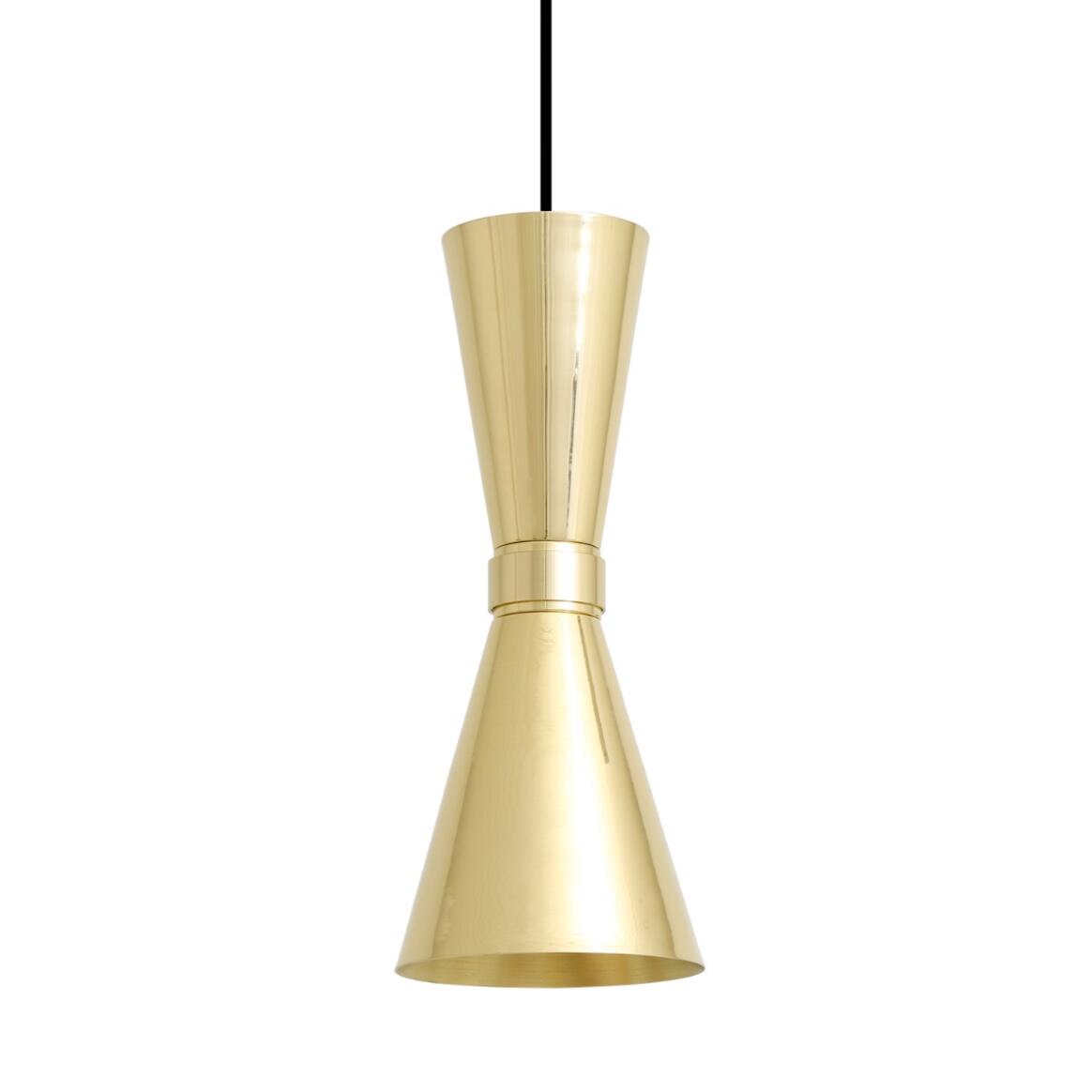 Amias Mid-Century Brass Conical Pendant Light | Mullan Lighting
