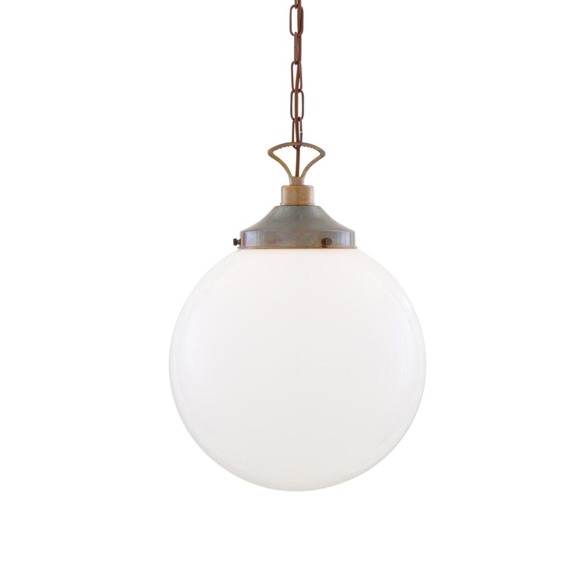 Grande suspension Yerevan avec globe en verre opale 35cm main product image