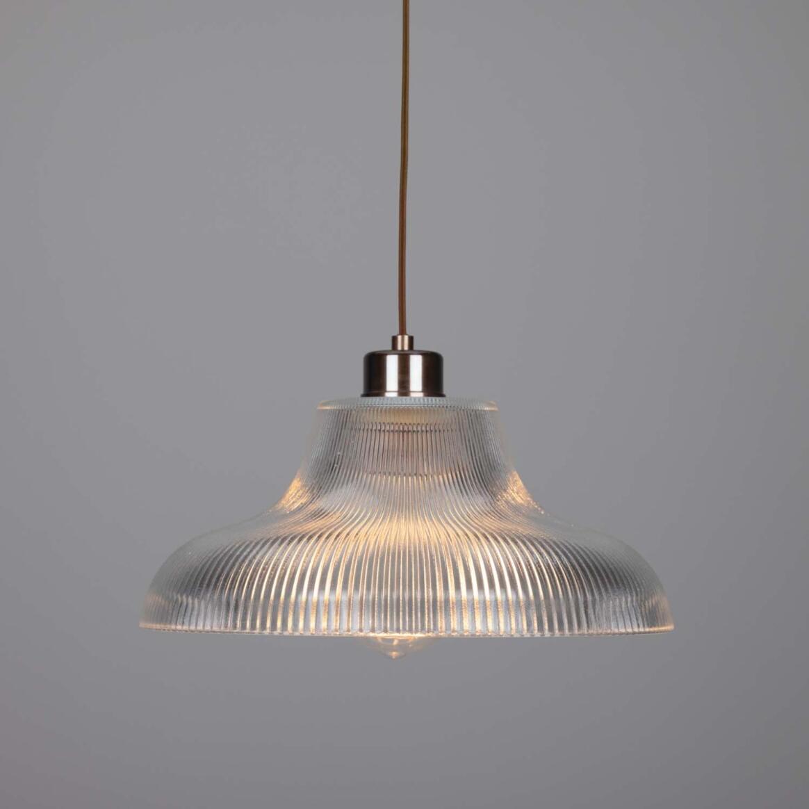 Mono Vintage Railway Glass Pendant Light 11.75" IP20 main product image