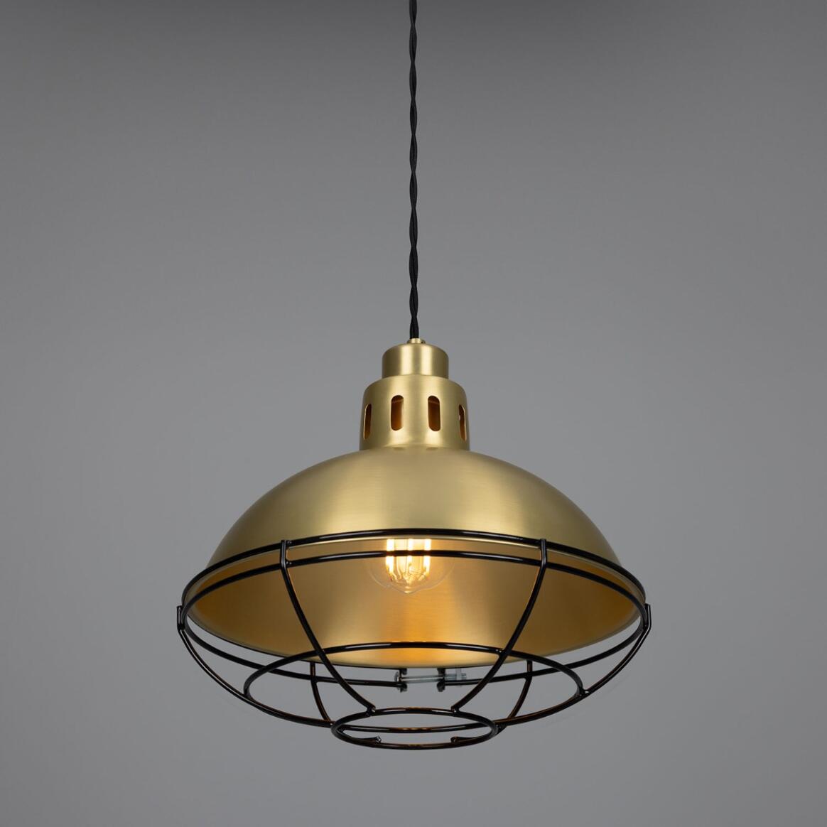 Chester Cage Factory Pendant Light Mullan Lighting