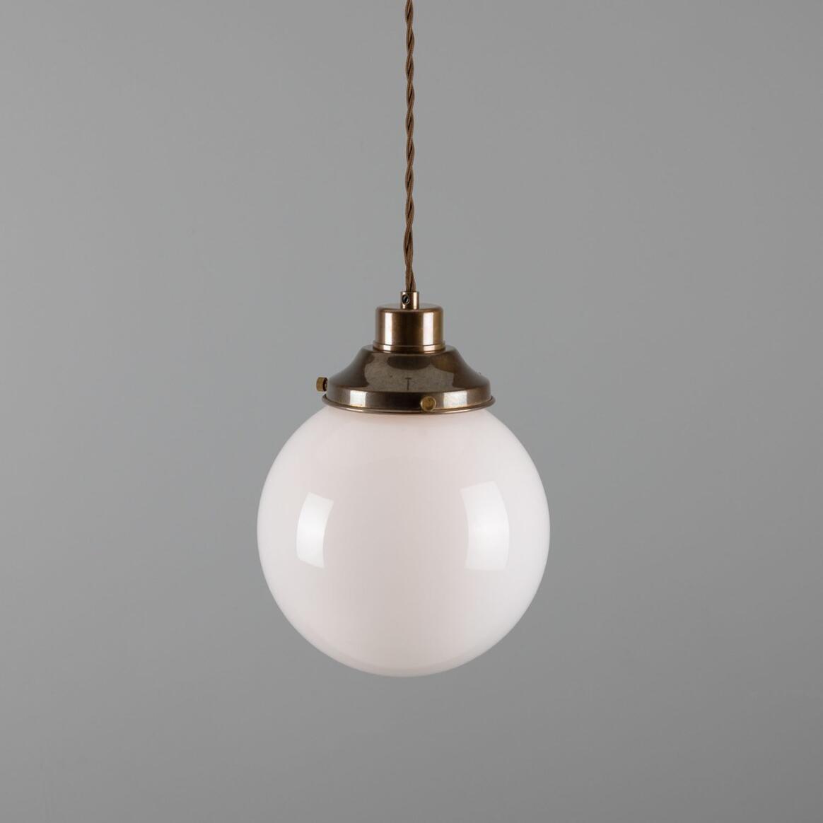 Gentry Small Opal Glass Globe Pendant Light 20cm main product image